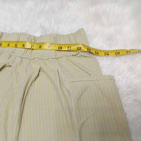 Free People Intimately Women's Yellow Stripped Waist Band Cotton Pants XS - Picture 4 of 8